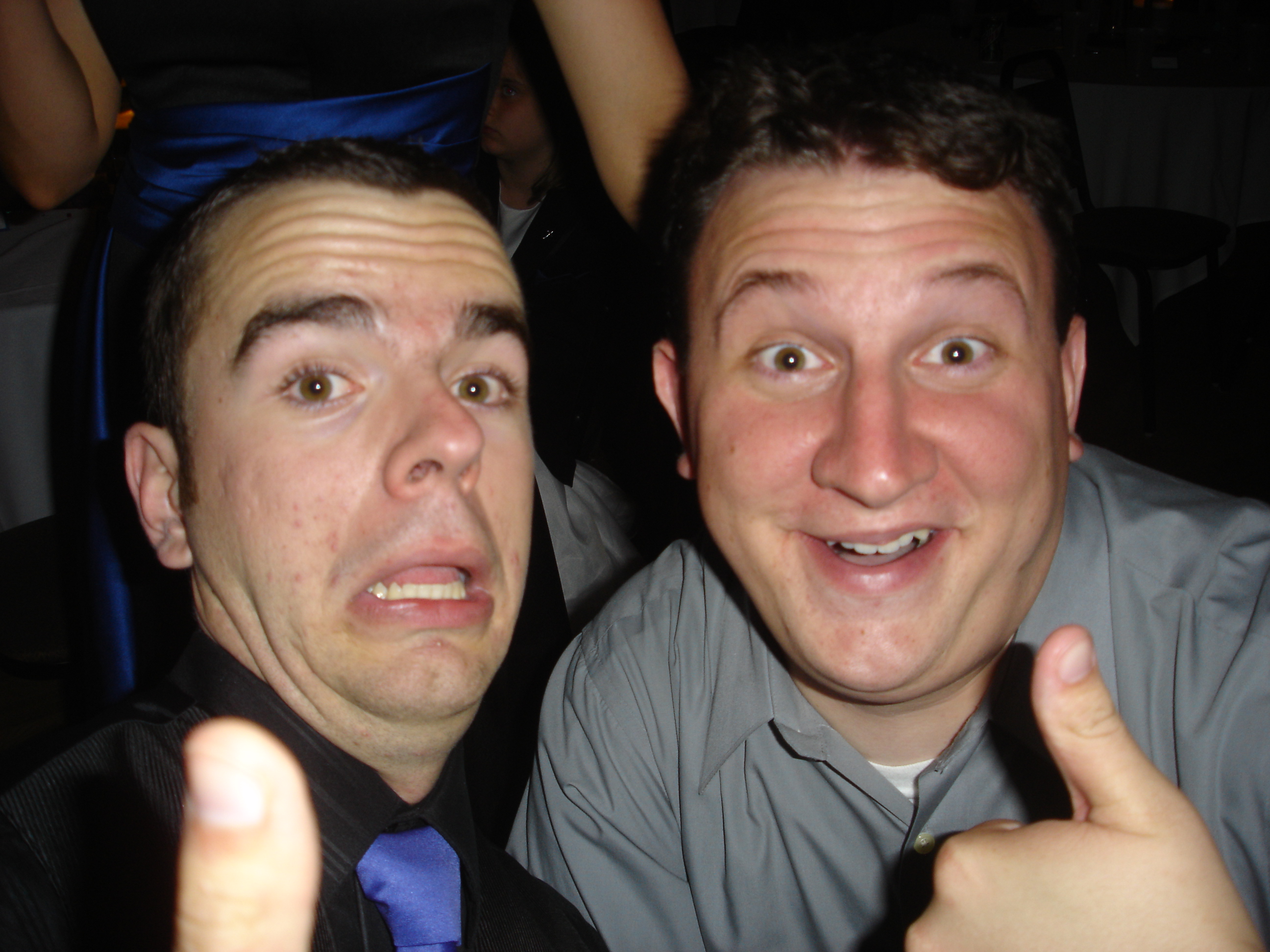 Steve and Brad making faces