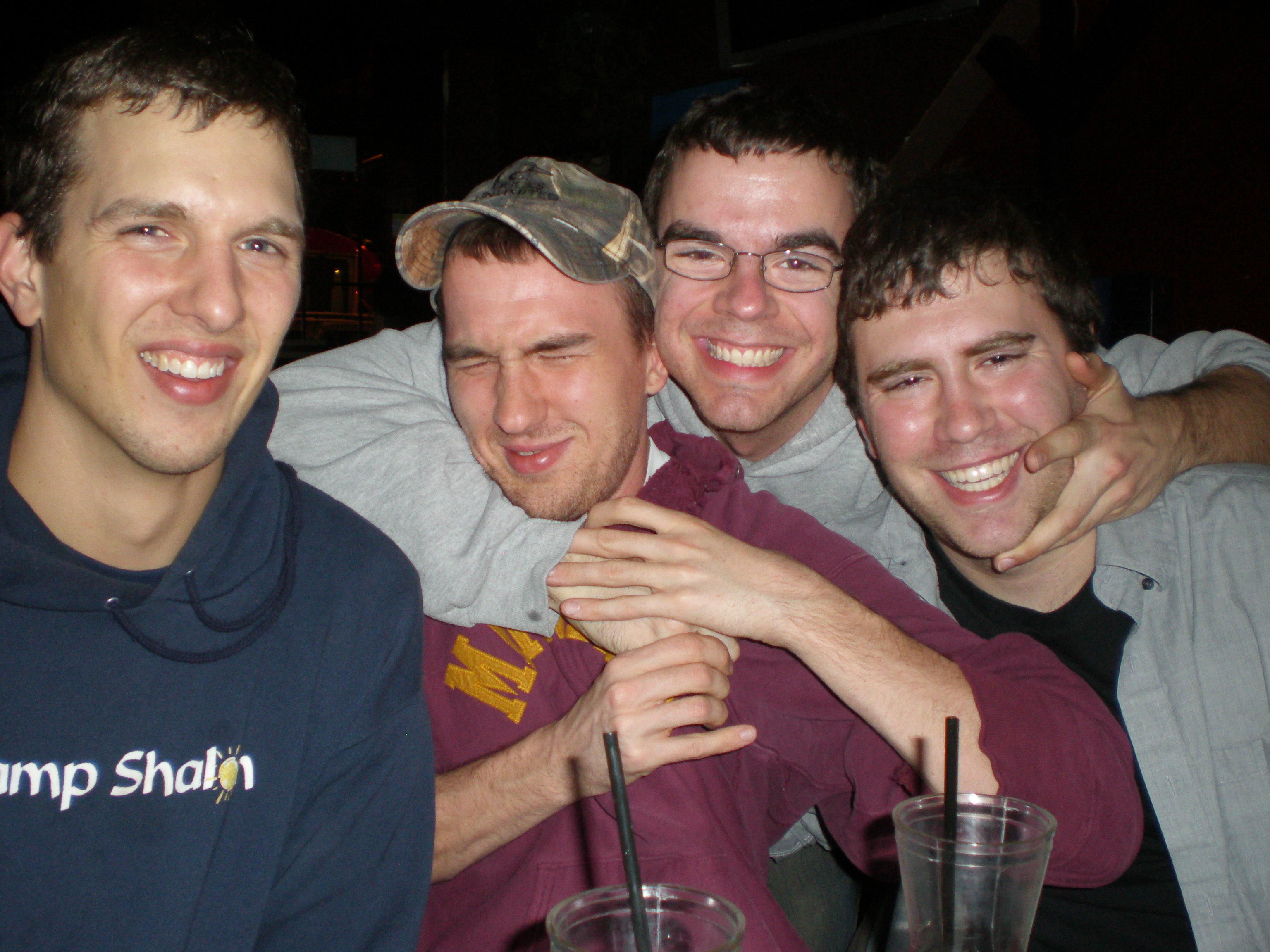 Steve grabbing Lee and John's faces